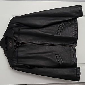 Girl's Black Copper Key Genuine Leather Jacket Size 14/16